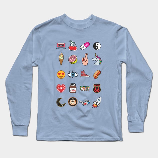 Patches 3 Long Sleeve T-Shirt by atizadorgris